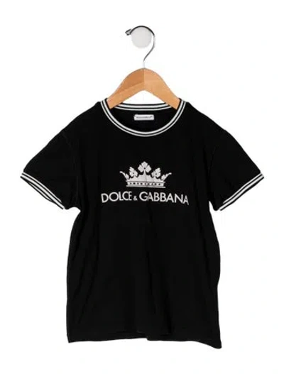 Pre-owned Dolce & Gabbana Babies' Toddler Girls' Logo Shirts In Black