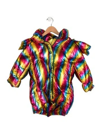 Pre-owned Dolce & Gabbana Babies' Toddler Girls Multicolor Pattern Down Jacket In Pink