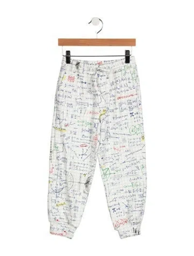 Pre-owned Dolce & Gabbana Babies' Toddler Girls' Multicolor Pattern Sweatpants W/tags In White