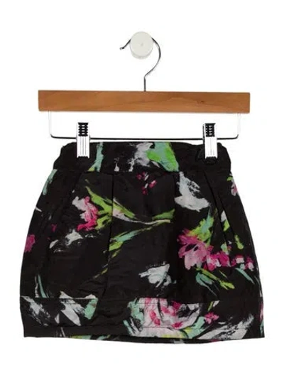 Pre-owned Dolce & Gabbana Babies' Toddler Girls' Paint Graphic Skirt In Black