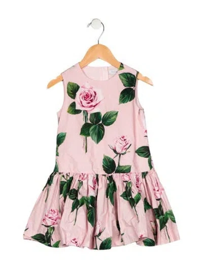 Pre-owned Dolce & Gabbana Babies' Toddler Girls' Print Sleeveless Dress In Pink