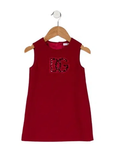 Pre-owned Dolce & Gabbana Babies' Toddler Girls' Sleeveless Dress In Red