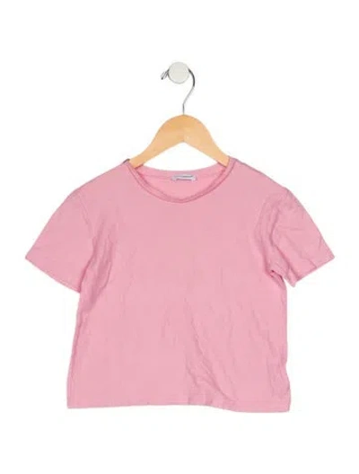 Pre-owned Dolce & Gabbana Babies' Toddler Girls' Solid Short Sleeve T-shirt In Pink