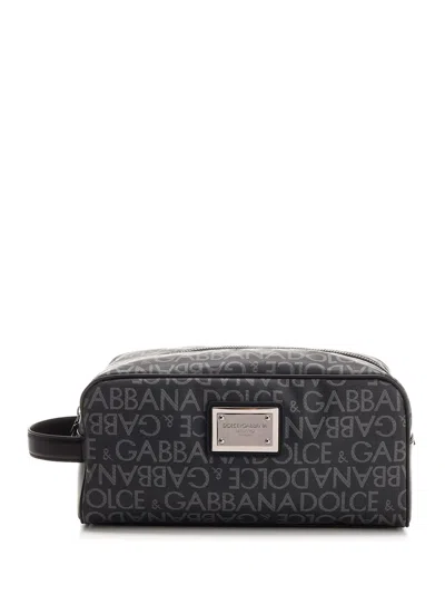 Dolce & Gabbana Toiletry Bag With All-over Logo