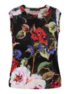 Dolce & Gabbana Floral-print Silk Tank Top In Multicolor