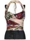 Dolce & Gabbana Multicolor Floral Print Top In Multi