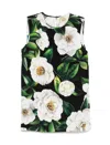 Dolce & Gabbana Gardenia Print Stretch Silk Charmeuse Sleeveless Top