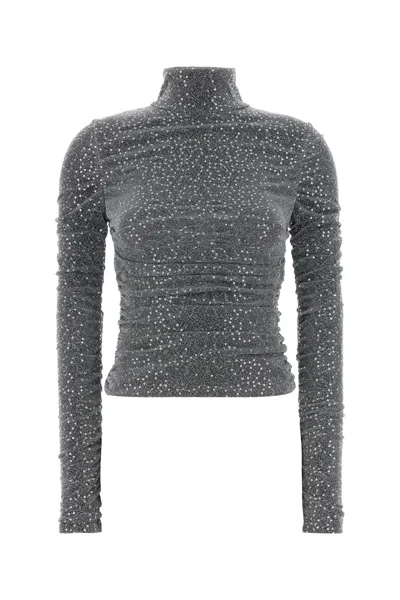DOLCE & GABBANA DOLCE & GABBANA SILVER JERSEY TOP