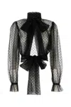 Dolce & Gabbana Lace Blouse With Bow Detail And Ruffle Cuffs