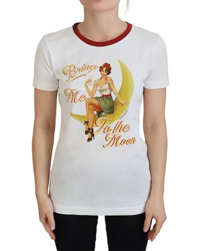 Dolce & Gabbana Bring Me To The Moon Print T-shirt In White