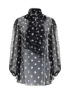 Dolce & Gabbana Polka Dot Print Chiffon Blouse