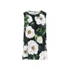 Dolce & Gabbana Gardenia Print Stretch Silk Charmeuse Sleeveless Top