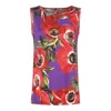Dolce & Gabbana Anemone Silk-blend Charmeuse Top In Anemoni Fdo Viola