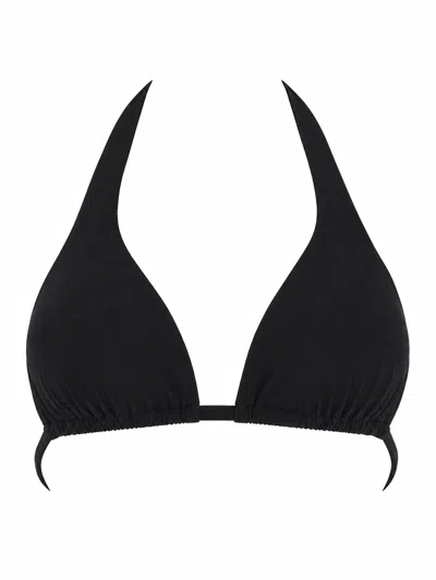 Dolce & Gabbana Top Bikini Triangolo Imbottito In Black
