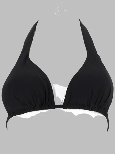 Dolce & Gabbana Top Bikini Triangolo Imbottito In Black
