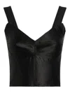Dolce & Gabbana Top In Raso Elastico In Black