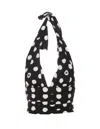 Dolce & Gabbana Polka Dots Print Charmeuse Top In Black