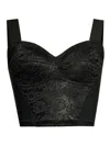 Dolce & Gabbana Corset With Lace Edge In Black