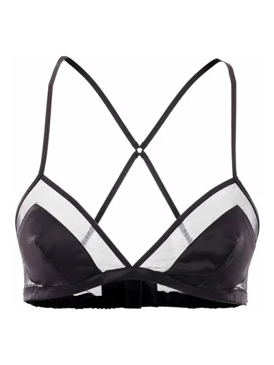 Dolce & Gabbana Silk No Wire Bra In Black