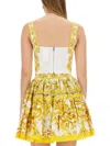 Dolce & Gabbana Majolica Print Corset Top In Yellow