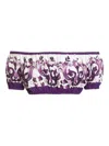 Dolce & Gabbana Violet Off-shoulder Cropped Top With All-over Floral Print In Cotton Woman In Purple