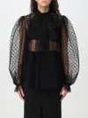Dolce & Gabbana Black Lace Blouse In Schwarz
