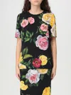 Dolce & Gabbana Peony And Rose Print Silk Charmeuse Blouse In Pink