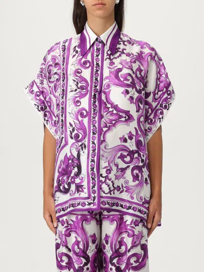 DOLCE & GABBANA SHIRT DOLCE & GABBANA WOMAN COLOR VIOLET,h18339019