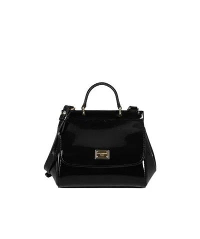 Dolce & Gabbana Top Handle Shoulder Bag In Black