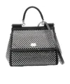 Dolce & Gabbana Sicily Medium Handbag With Crystals In Black