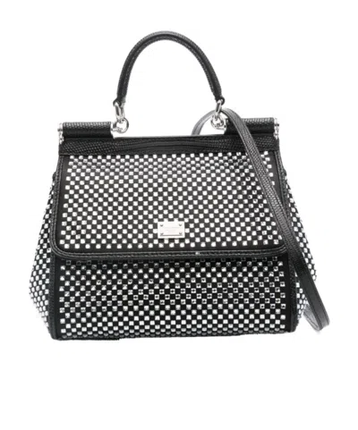 DOLCE & GABBANA DOLCE  GABBANA MEDIUM SICILY EMBELLISHED TOTE BAG
