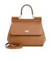Dolce & Gabbana Small Sicily Shoulder Bag In Brown