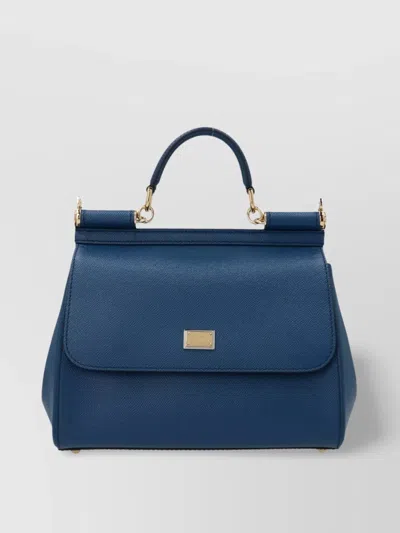 Dolce & Gabbana Top Handle Shoulder Bag With Detachable Strap In Blue