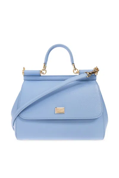 Dolce & Gabbana Top-handle Tote Bag In Blue