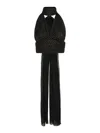 Dolce & Gabbana Chiffon Top With Scarf Accessory In Black