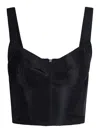 Dolce & Gabbana Top In Raso Elastico In Black