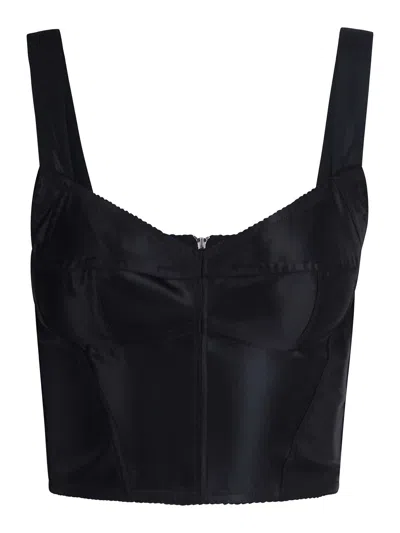DOLCE & GABBANA TOP IN RASO ELASTICO
