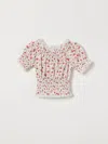 Dolce & Gabbana Roses-print Poplin Blouse In Pink