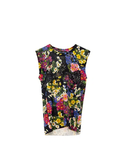 Dolce & Gabbana Top Knitwear Print Flowers