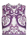 Dolce & Gabbana Majolica-print Top In Purple
