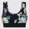 Dolce & Gabbana Top Mix Fiori F.do Nero In Black