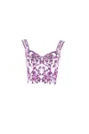 Dolce & Gabbana Maiolica Print Bustier Top In Multi