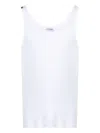 Dolce & Gabbana Dolce&gabbana White Ribbed Cotton Tank Top In White
