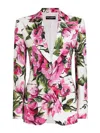 Dolce & Gabbana Floral-print Blazer In White