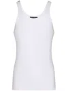 Dolce & Gabbana Ribbed Tank Top In White