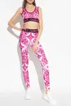 Dolce & Gabbana Majolica-print Cropped Top In Pink