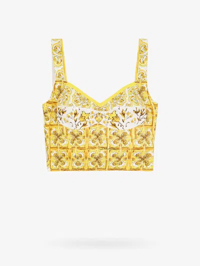 Dolce & Gabbana Top In Yellow