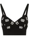 Dolce & Gabbana Dolce&gabbana Logo Monogram Bralette Crop Top