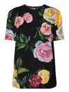 Dolce & Gabbana Peony And Rose Print Silk Charmeuse Blouse