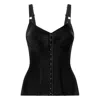 Dolce & Gabbana Satin Buttoned Fitted Top In Black